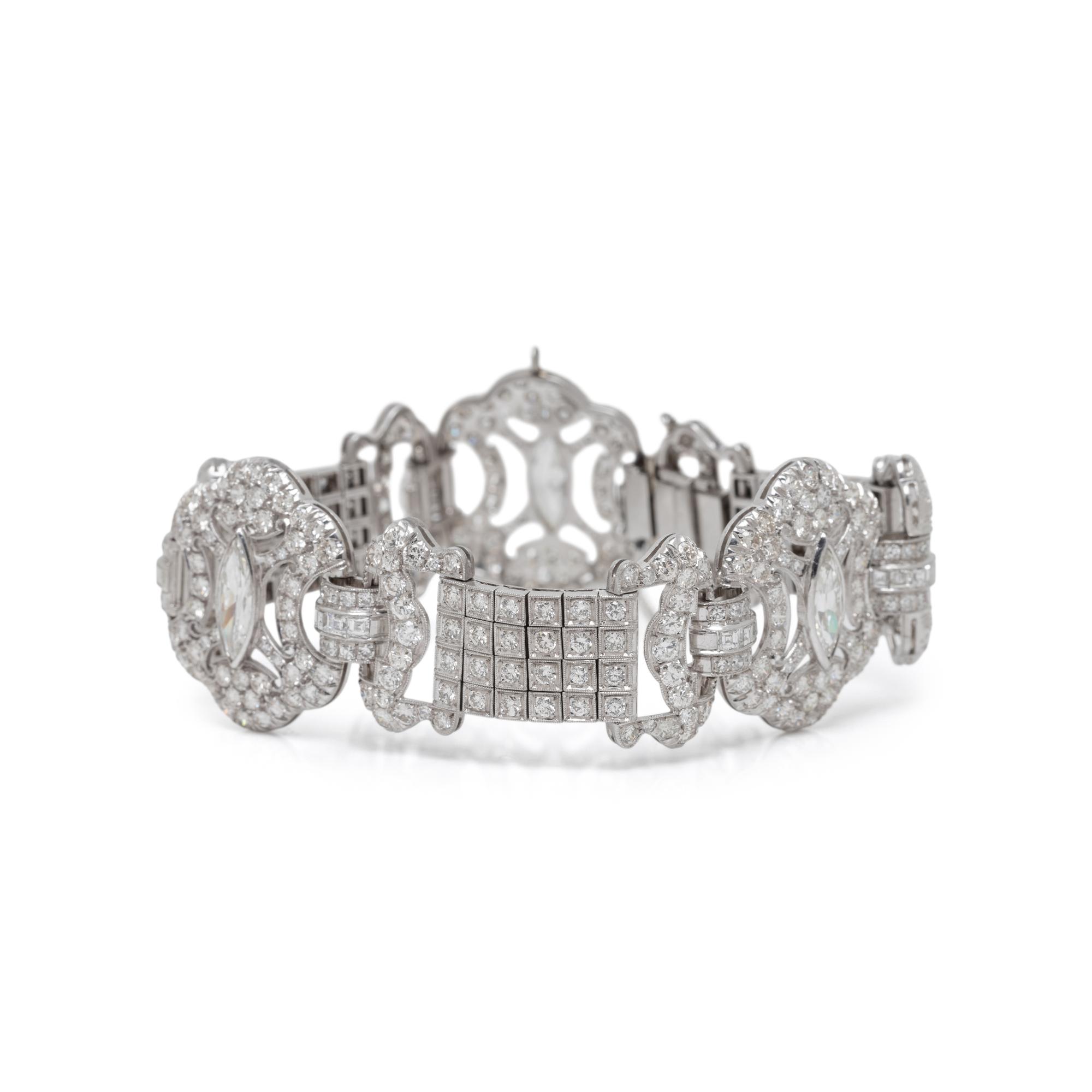PLATINUM AND DIAMOND BRACELET