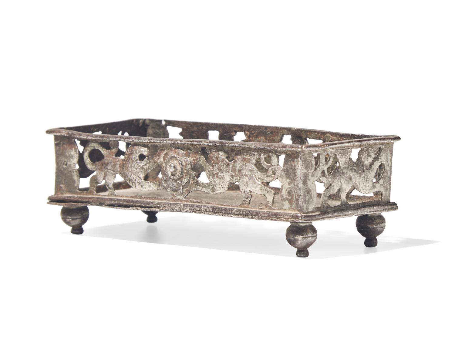 A Wrought Iron Footed Openwork Stand, French, 17th / 18th Century