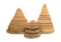 Three California Gathering Baskets Height of largest 12 x 15 3/4 inches.