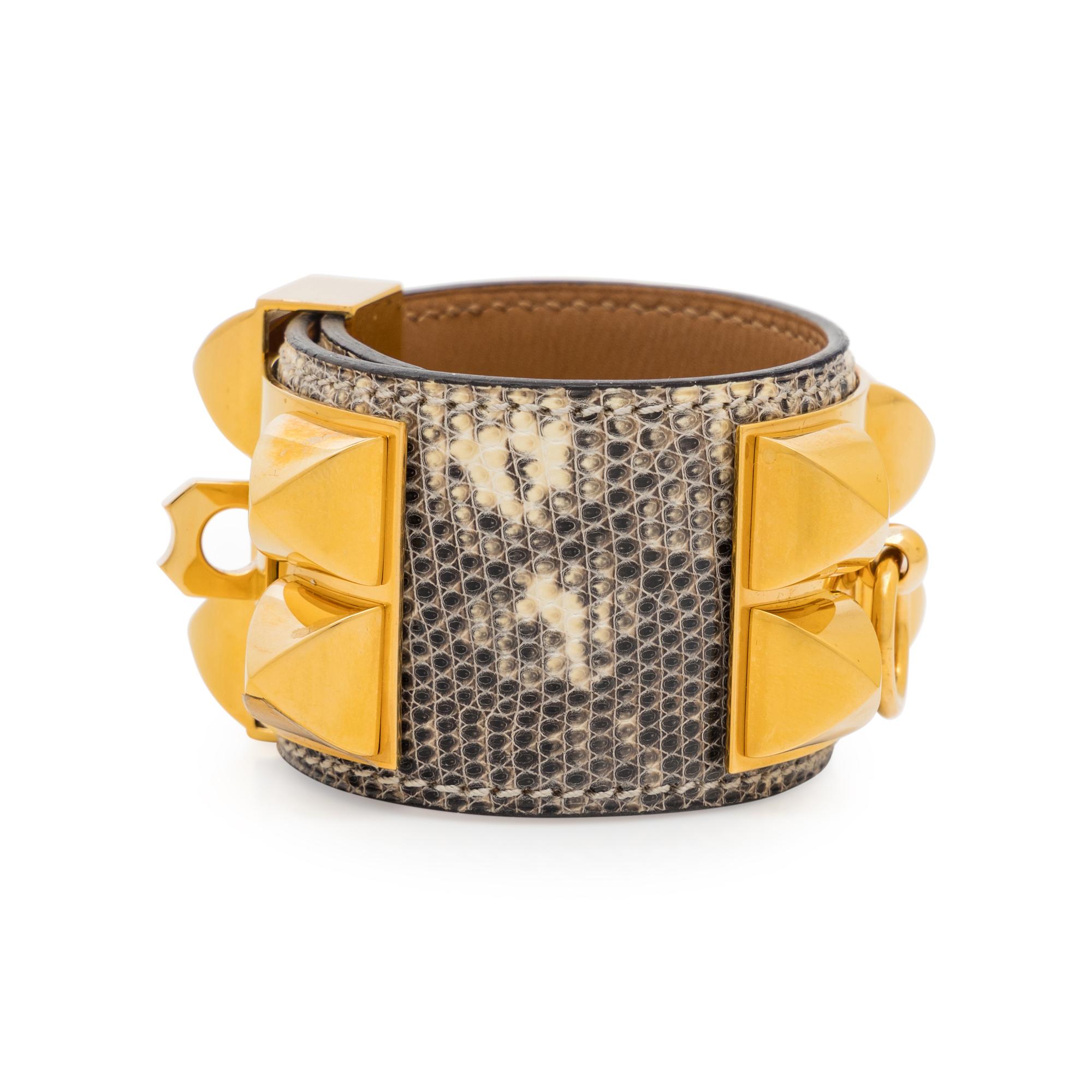 Hermès, Collier de Chien Bracelet in Salvator Lizard