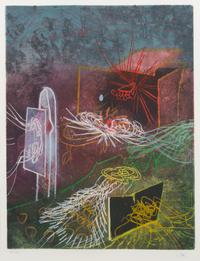Roberto Matta, (Chilean, 1911-2002), Une saison en enfer, 1978 (portfolio consisting of 9 of the original 10 aquatints)