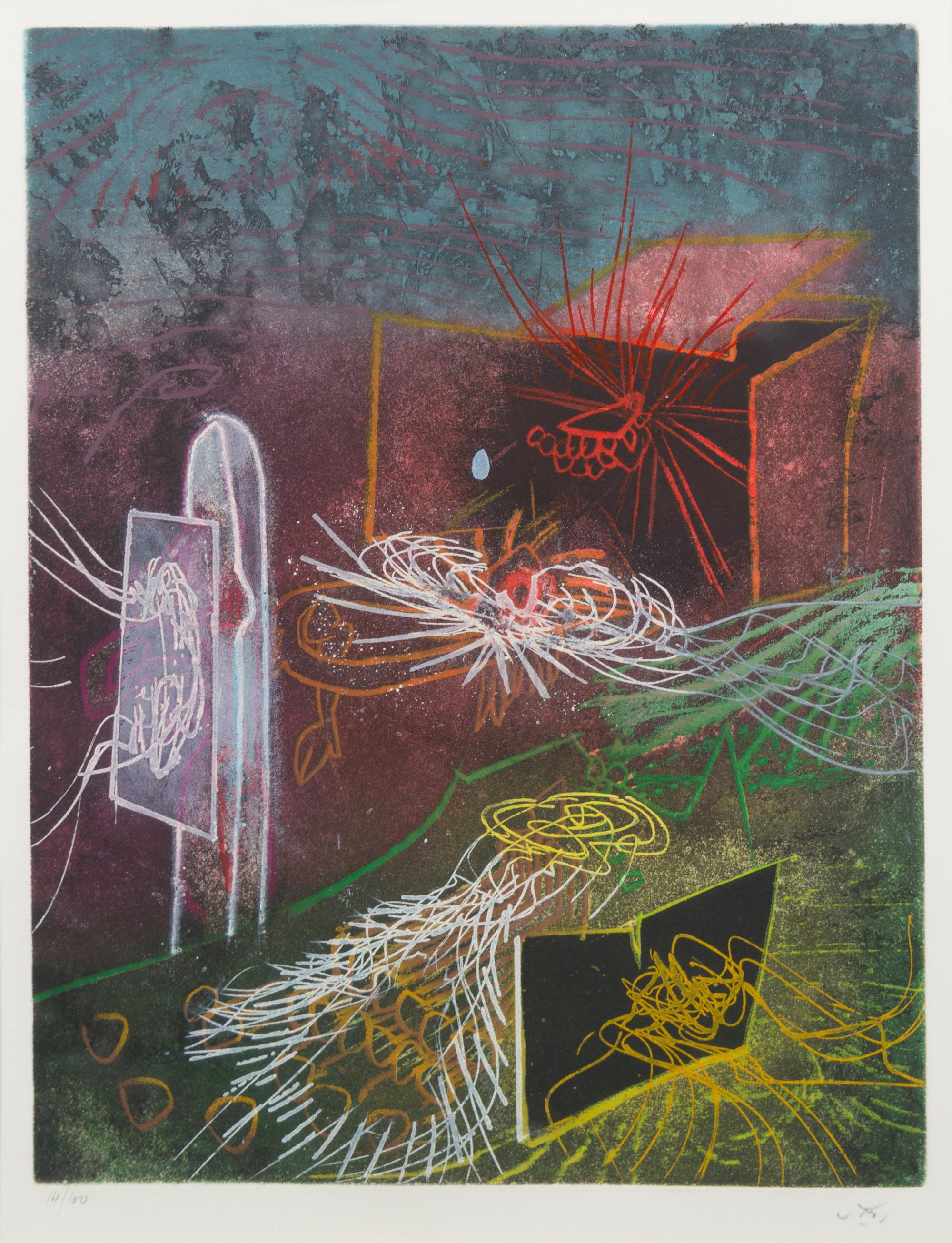 Roberto Matta, (Chilean, 1911-2002), Une saison en enfer, 1978 (portfolio consisting of 9 of the original 10 aquatints)