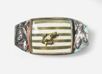 A Wedgwood Argenta Ware "Sardinia" Boat-Form Sardine Box, UK, 1878