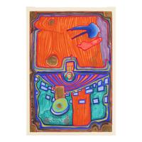 Friedensreich Hundertwasser (Austrian, 1928–2000) — Little Palace of Illness (from Nana Hyaku Mizu ), 1970