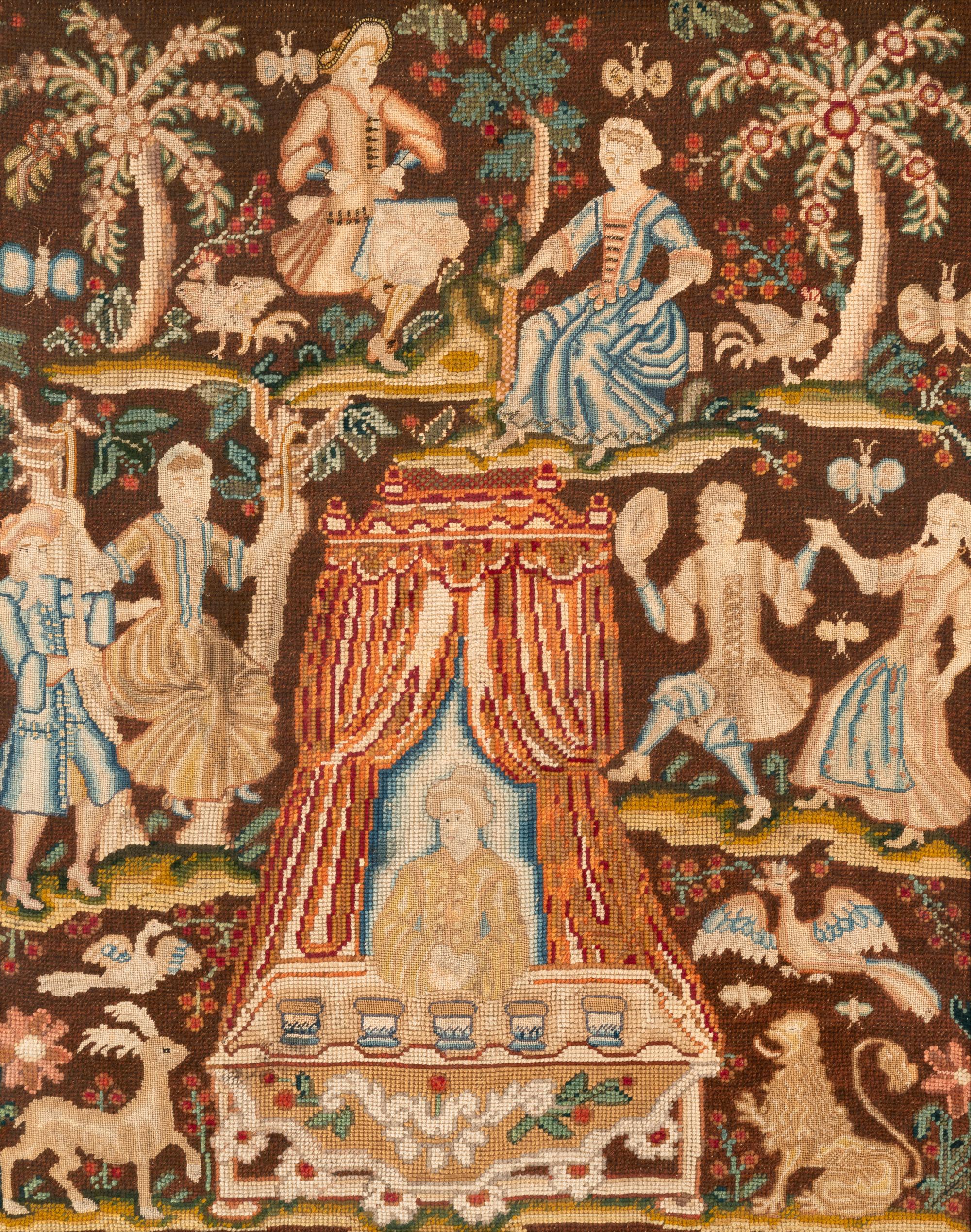 An English Needlepoint Panel