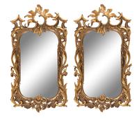 A Pair of George III Style Giltwood Mirrors
