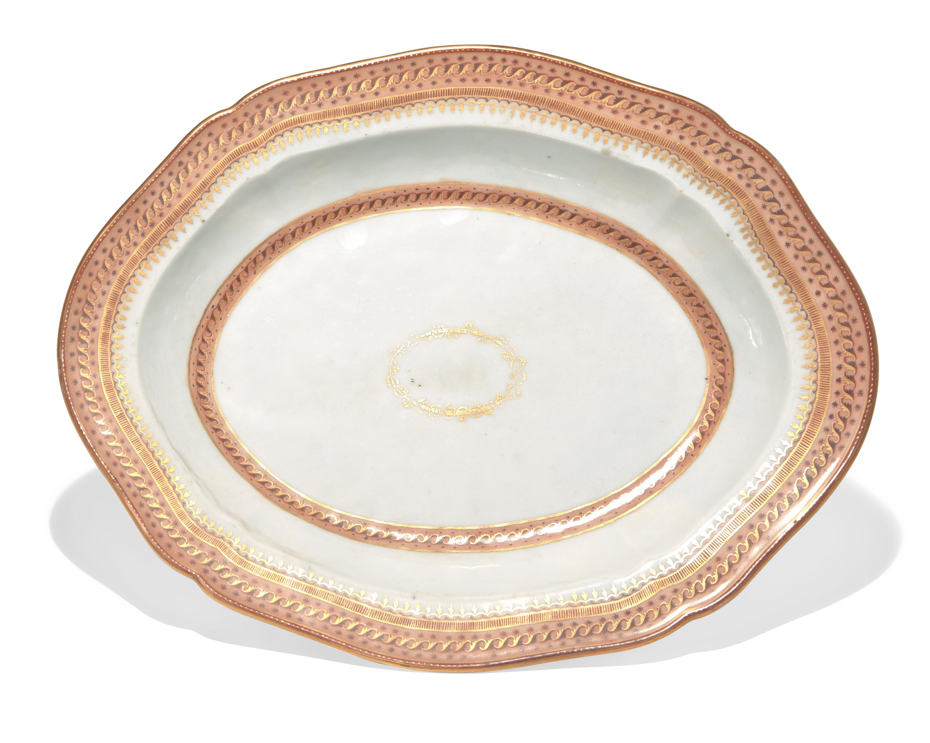A Group of Ten Chinese Export Porcelain Tablewares Made for the English Market, Circa 1800