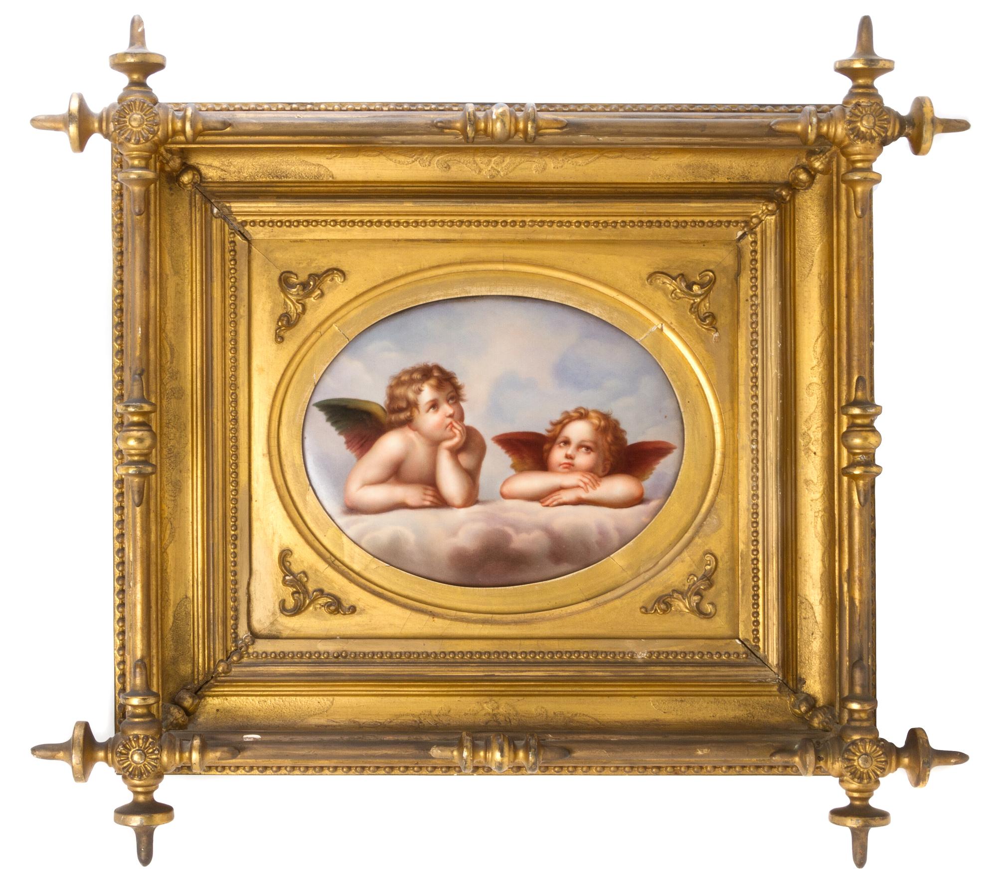 A Berlin (K.P.M.) Porcelain Plaque Width of plaque 8 1/2 inches.