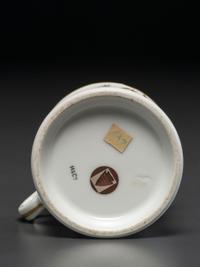 A Furniture Dealer's Porcelain Occupational Shaving Mug