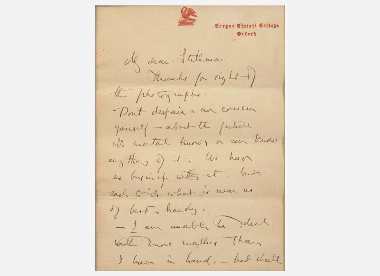 [Literature] Ruskin, John: Autograph Letter, signed