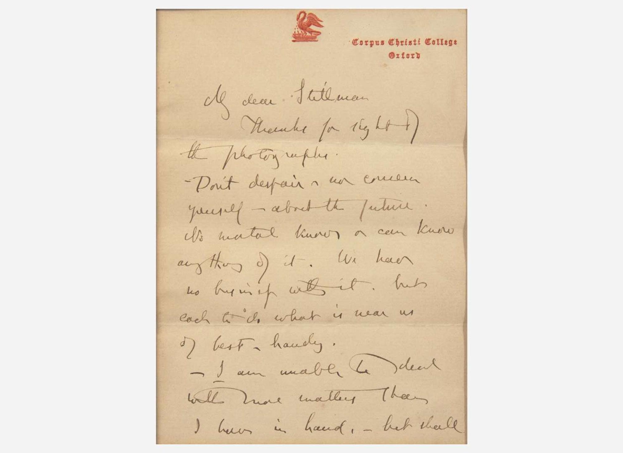 [Literature] Ruskin, John: Autograph Letter, signed