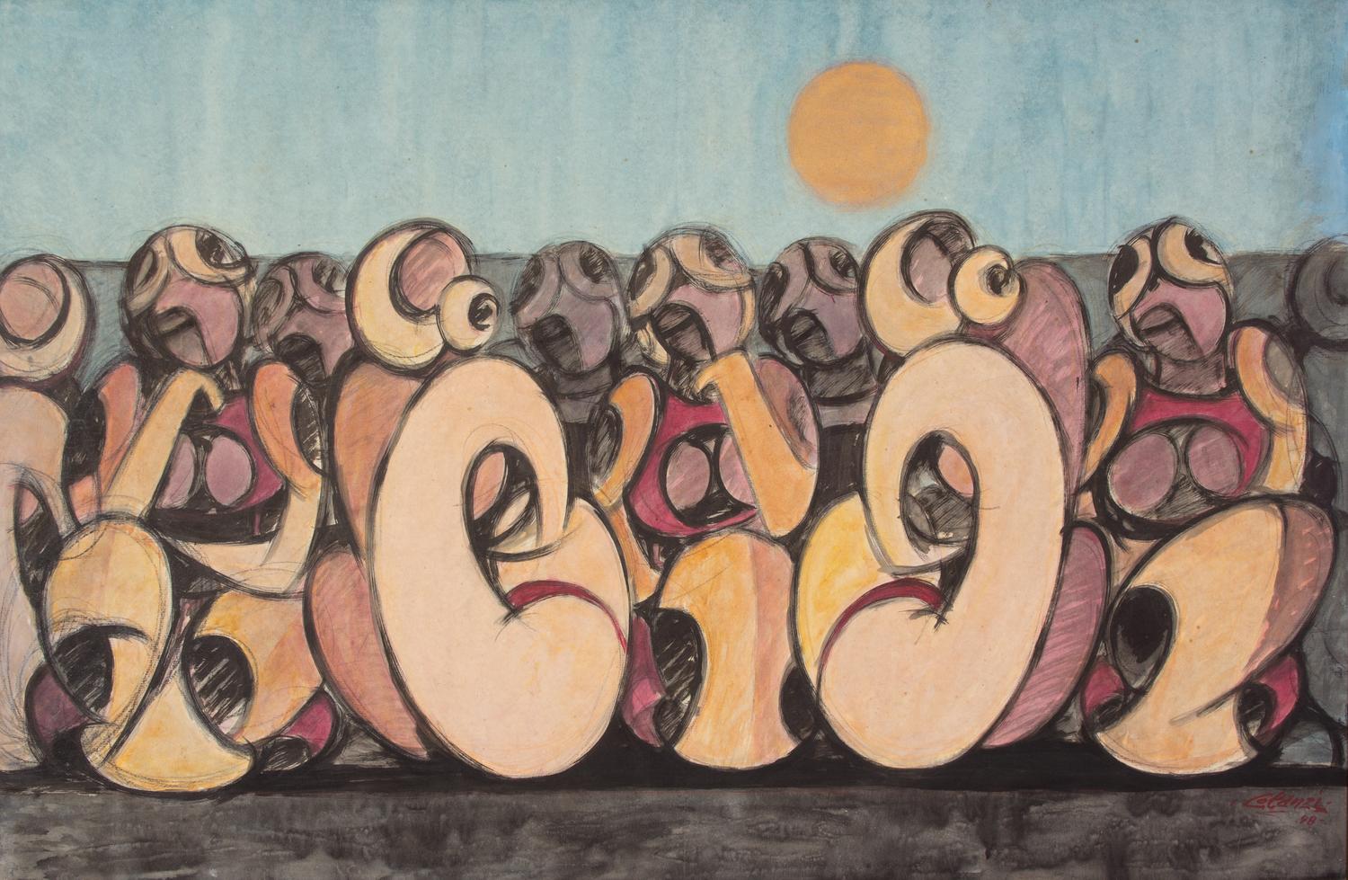 Dominic Colanzi, (Italian, 20th Century), Confidenze, 1998