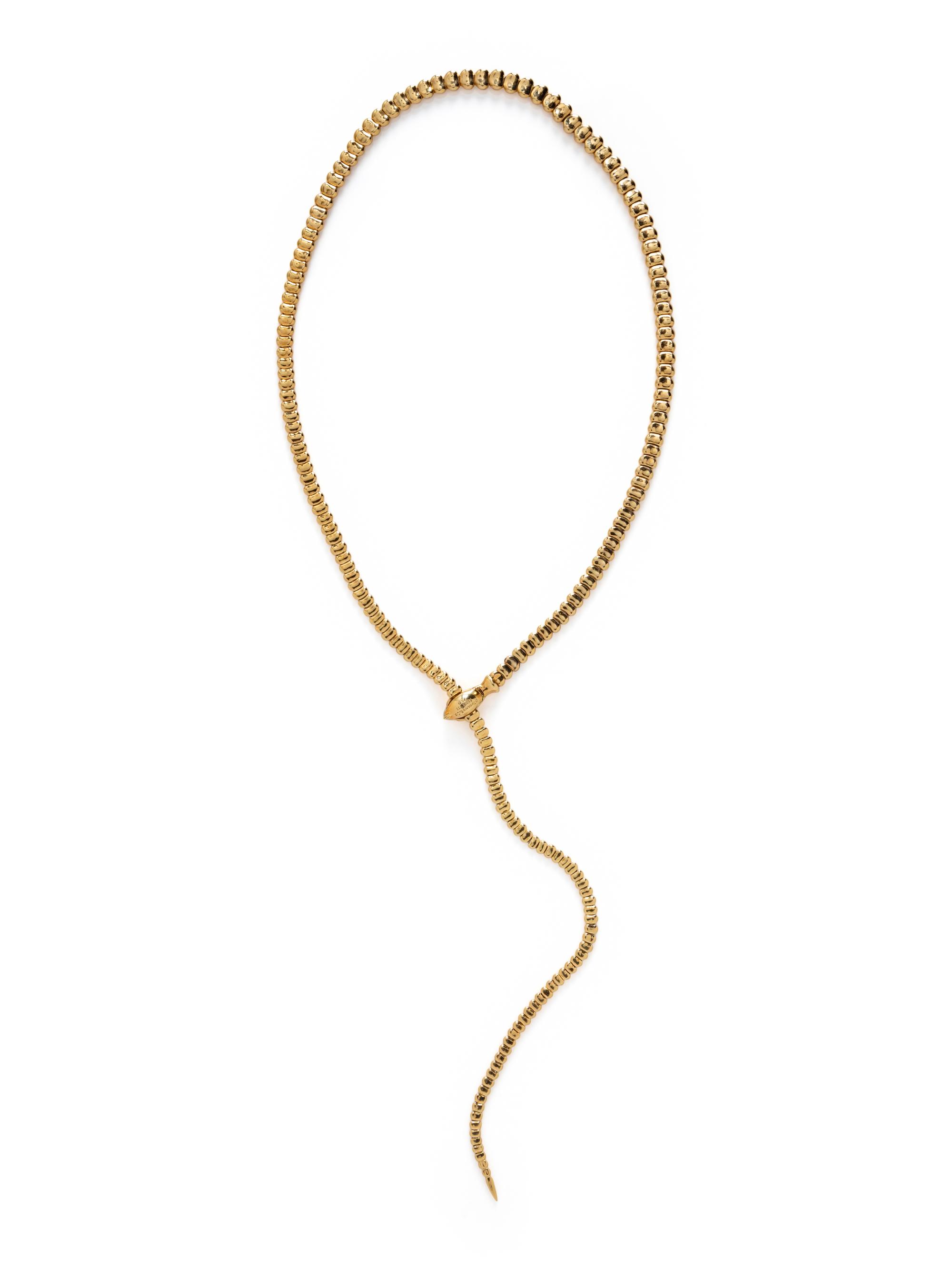 TIFFANY & CO., ELSA PERETTI, YELLOW GOLD 'SNAKE' NECKLACE