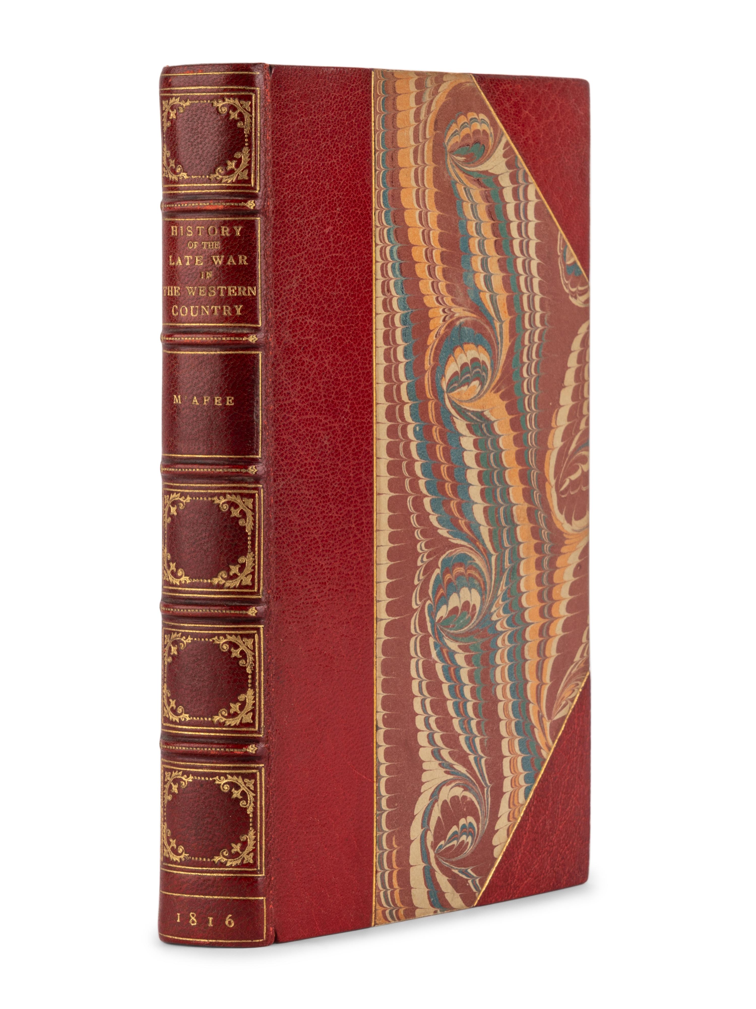 [WESTERN EXPANSION] -- [McAFEE, Robert Breckinridge (1784-1849)]. A History of the Late War in the Western Country . Lexington, Kentucky: Worsley & Smith, 1816.