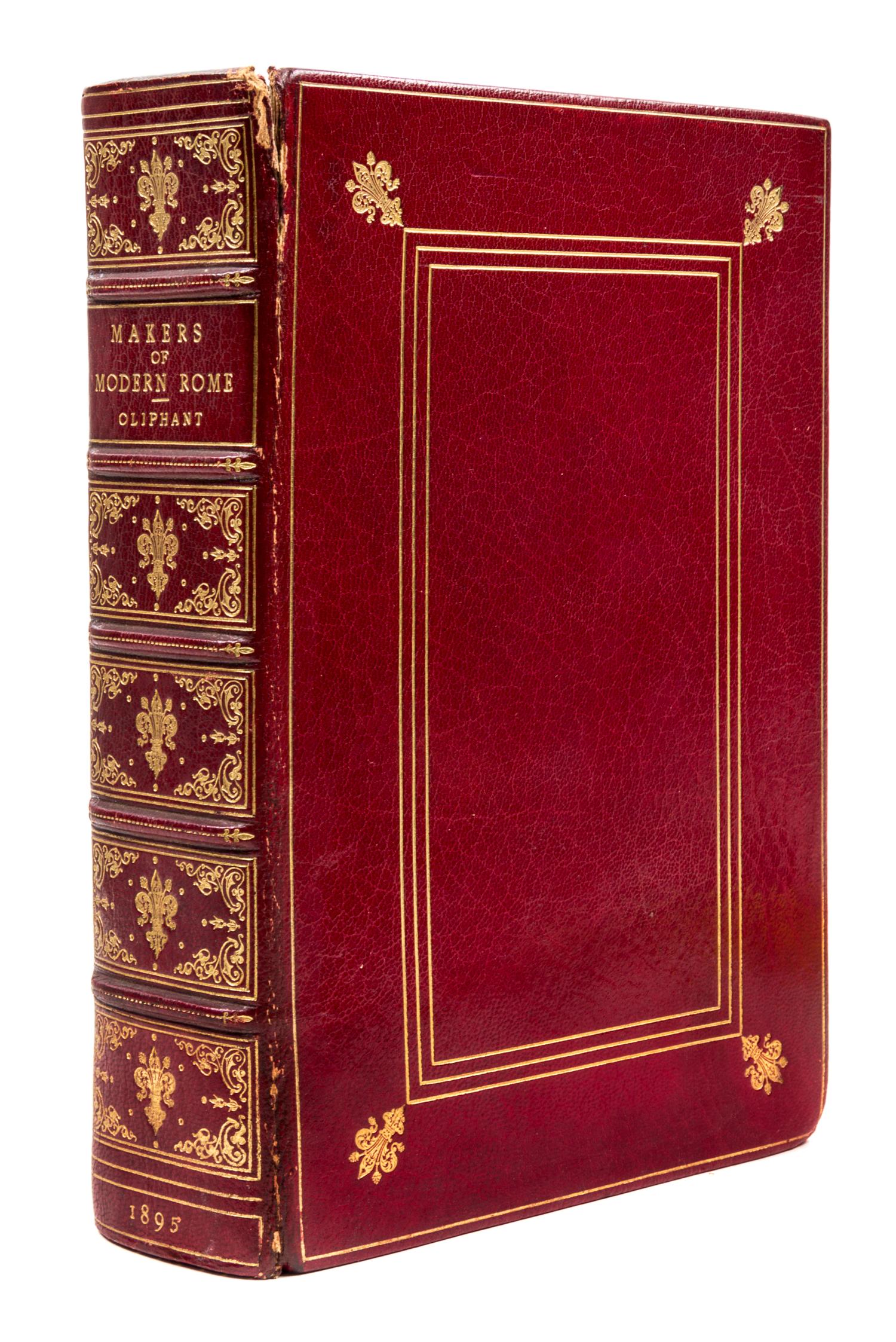 (FORE EDGE PAINTING) OLIPHANT, MRS. The Makers of Modern Rome. London, 1895. Fore edge painting by Winifred Arthur of Eternal City