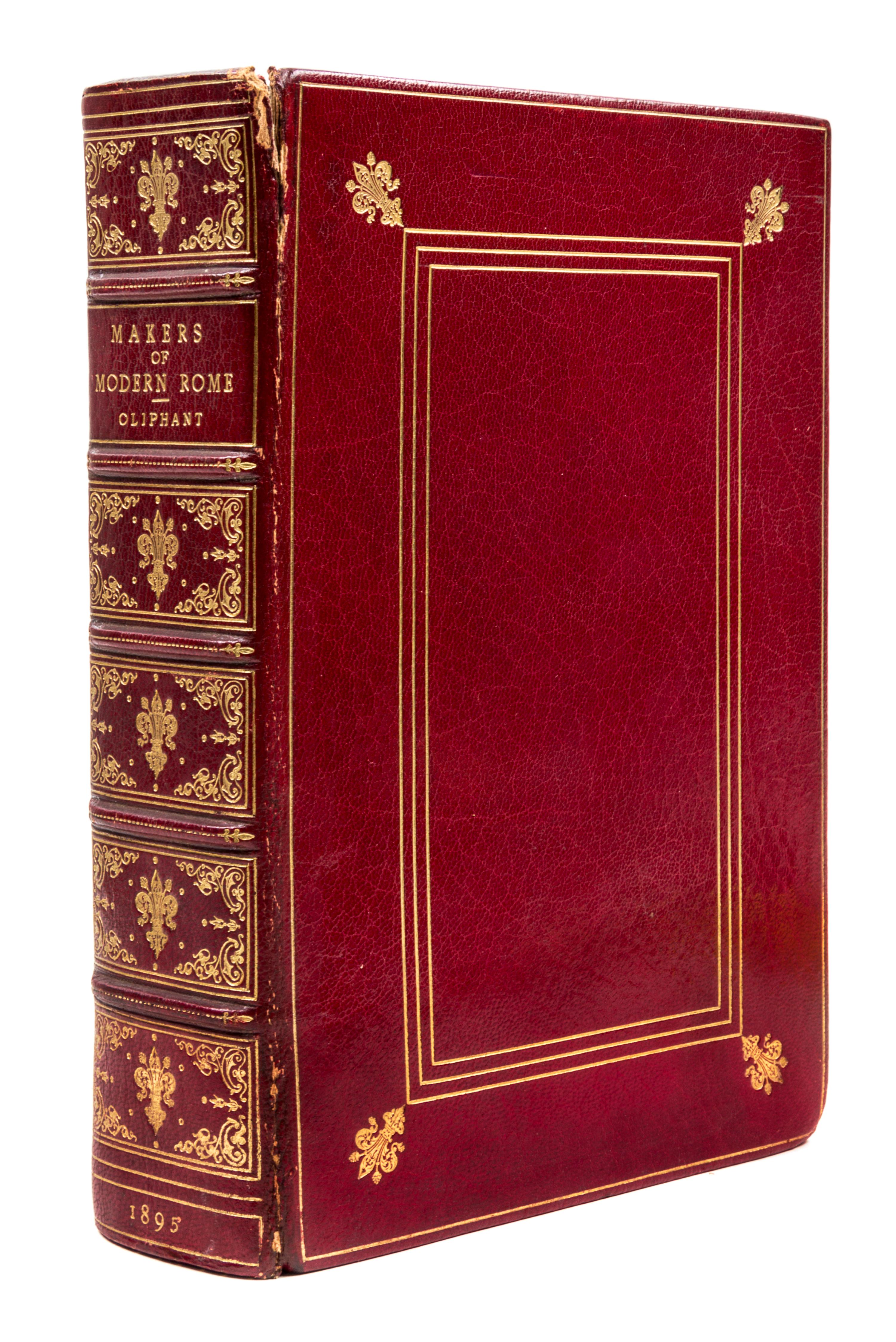 (FORE EDGE PAINTING) OLIPHANT, MRS. The Makers of Modern Rome. London, 1895. Fore edge painting by Winifred Arthur of Eternal City