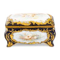 A Sèvres Style Porcelain Table Casket