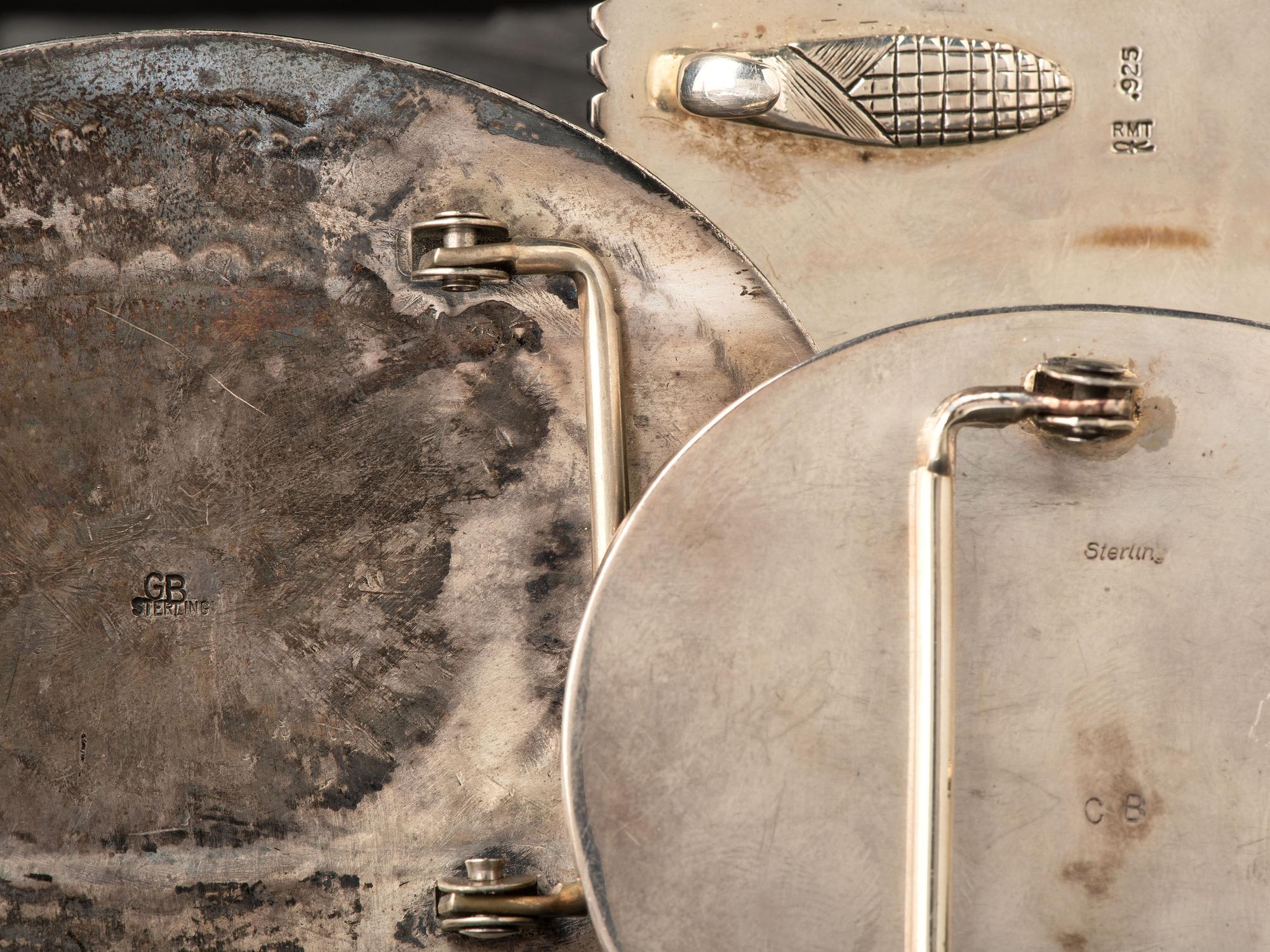 Navajo and Kewa Sterling Silver Belt Buckles
