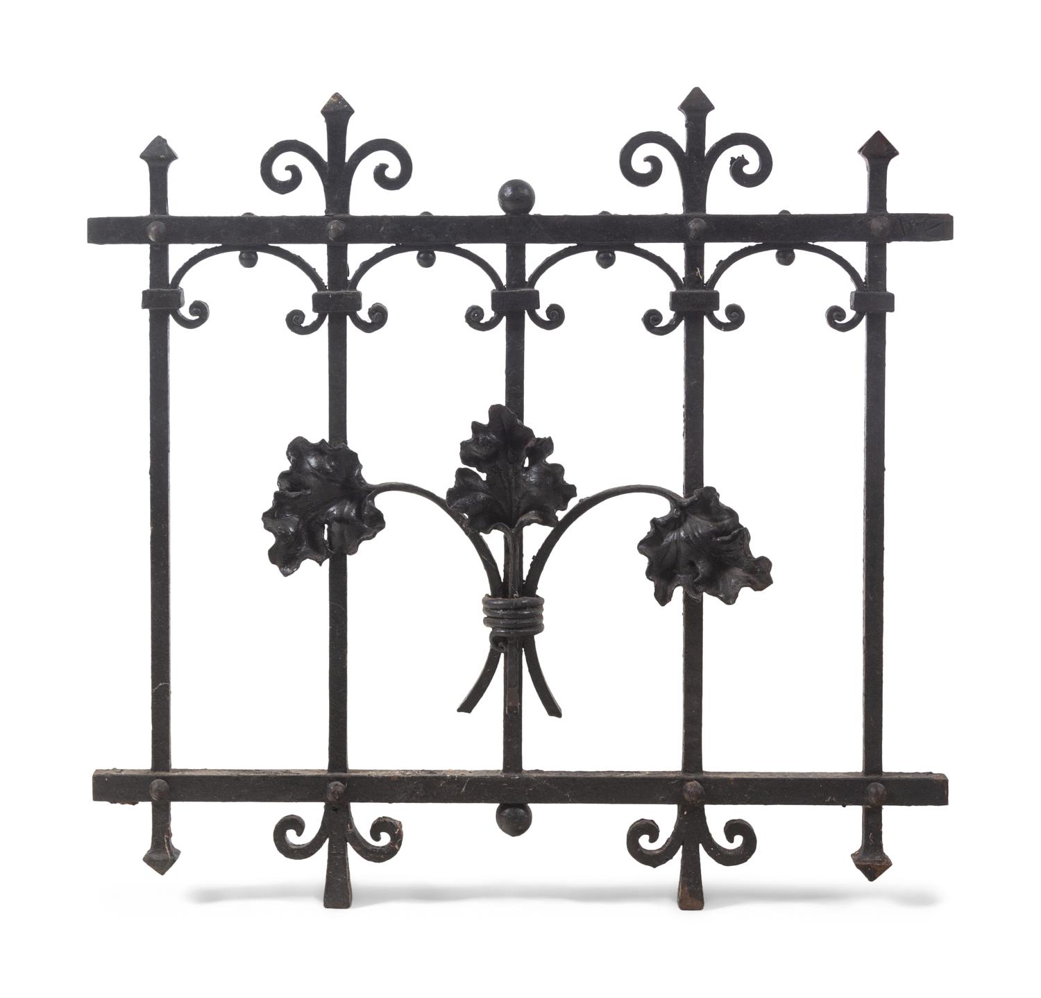 A Cyril Colnik Wrought Iron Six-Piece Grille from the William Bigelow House