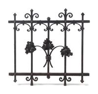 A Cyril Colnik Wrought Iron Six-Piece Grille from the William Bigelow House
