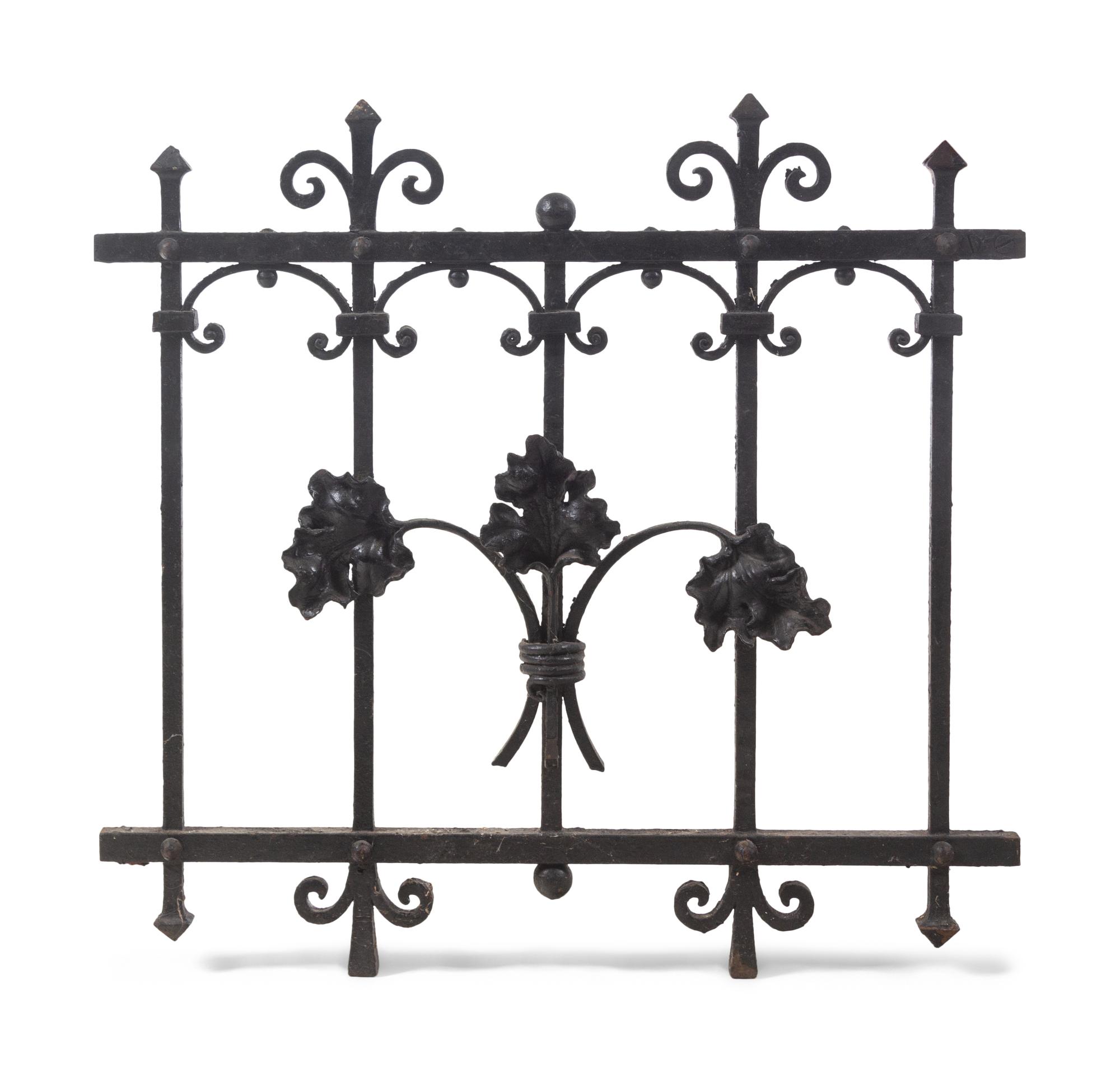 A Cyril Colnik Wrought Iron Six-Piece Grille from the William Bigelow House