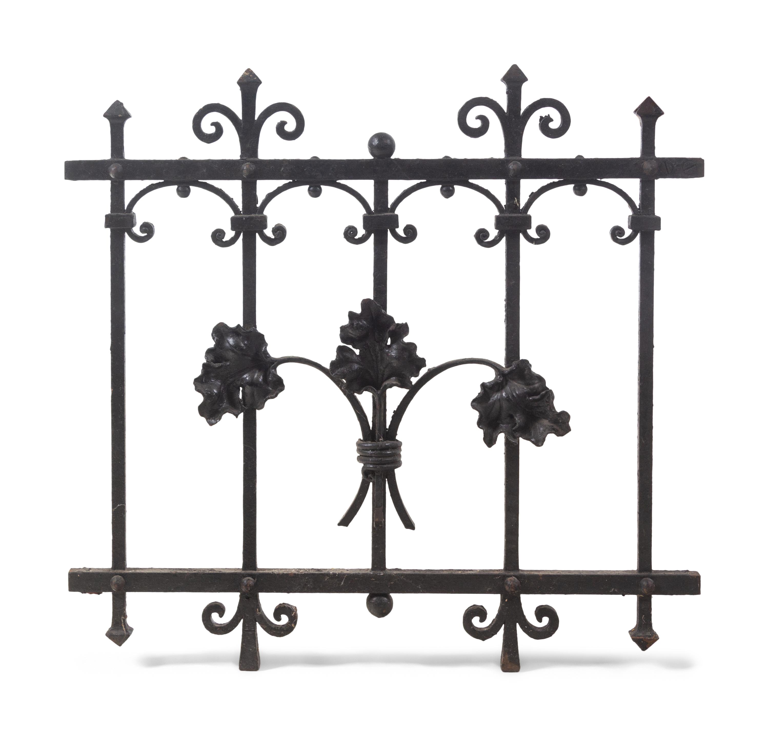 A Cyril Colnik Wrought Iron Six-Piece Grille from the William Bigelow House