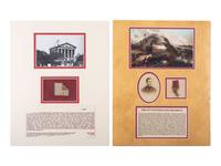 [CIVIL WAR] -- [FLAGS]. A collection of fragments from various Civil War-period flags, comprising: