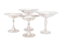 Four American Silver Tazze