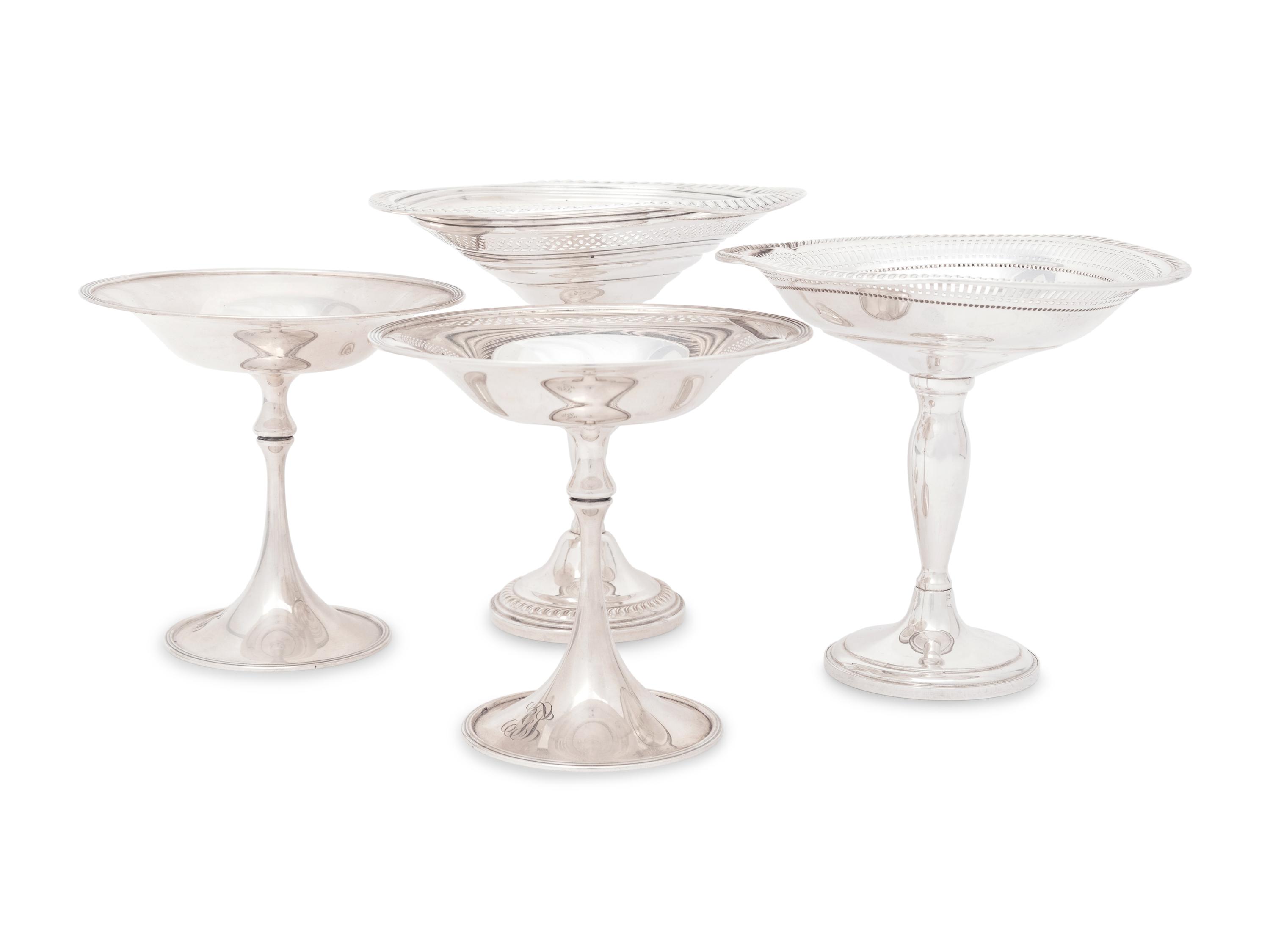 Four American Silver Tazze