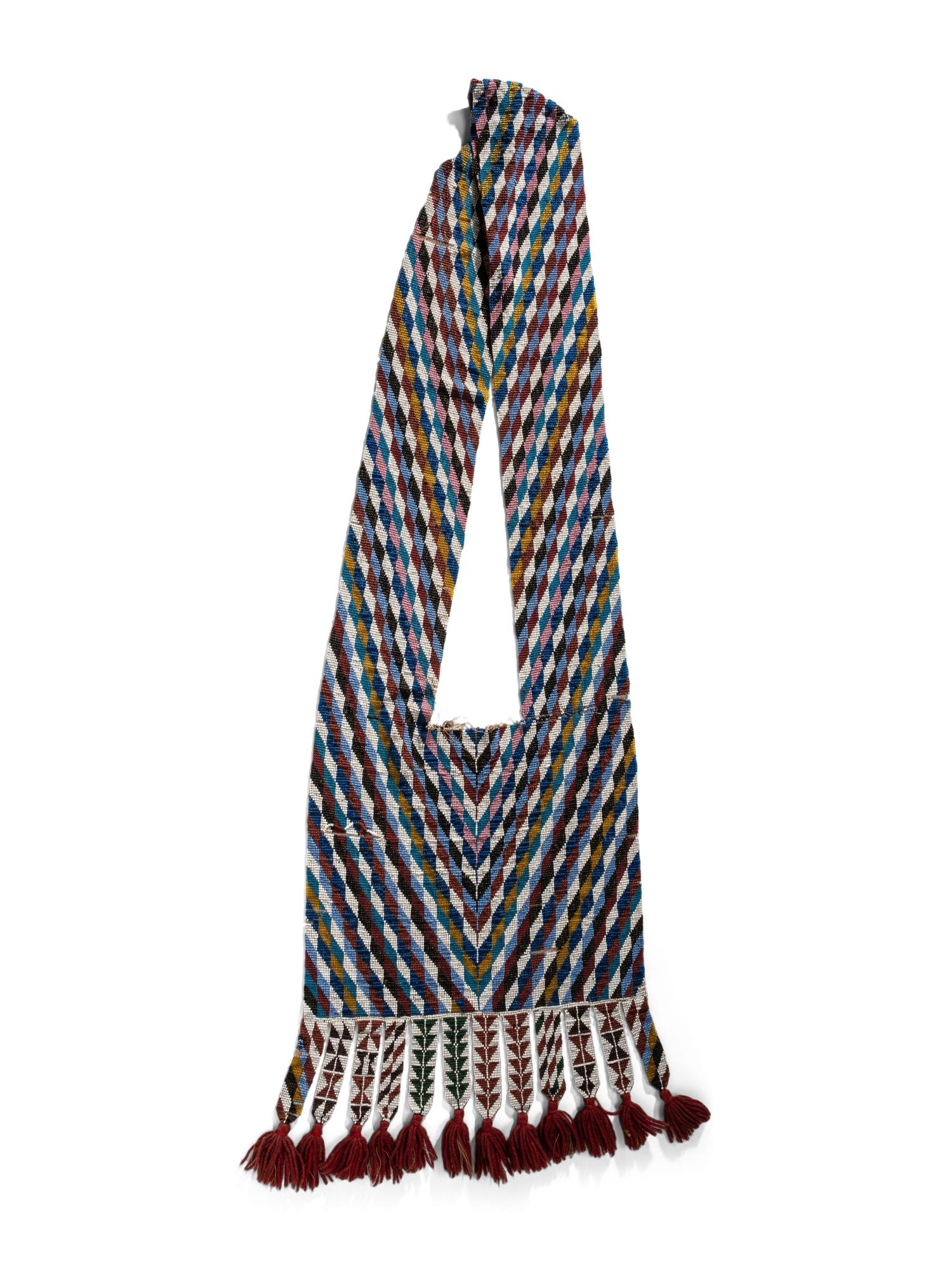 Potawatomie Loom Beaded Bandolier Bag