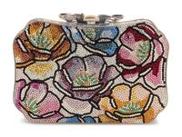 Judith Leiber Floral Motif Minaudière with Butterfly Clasp