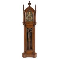 A Herschede Gothic Revival Tube-Striking Tall Case Clock
