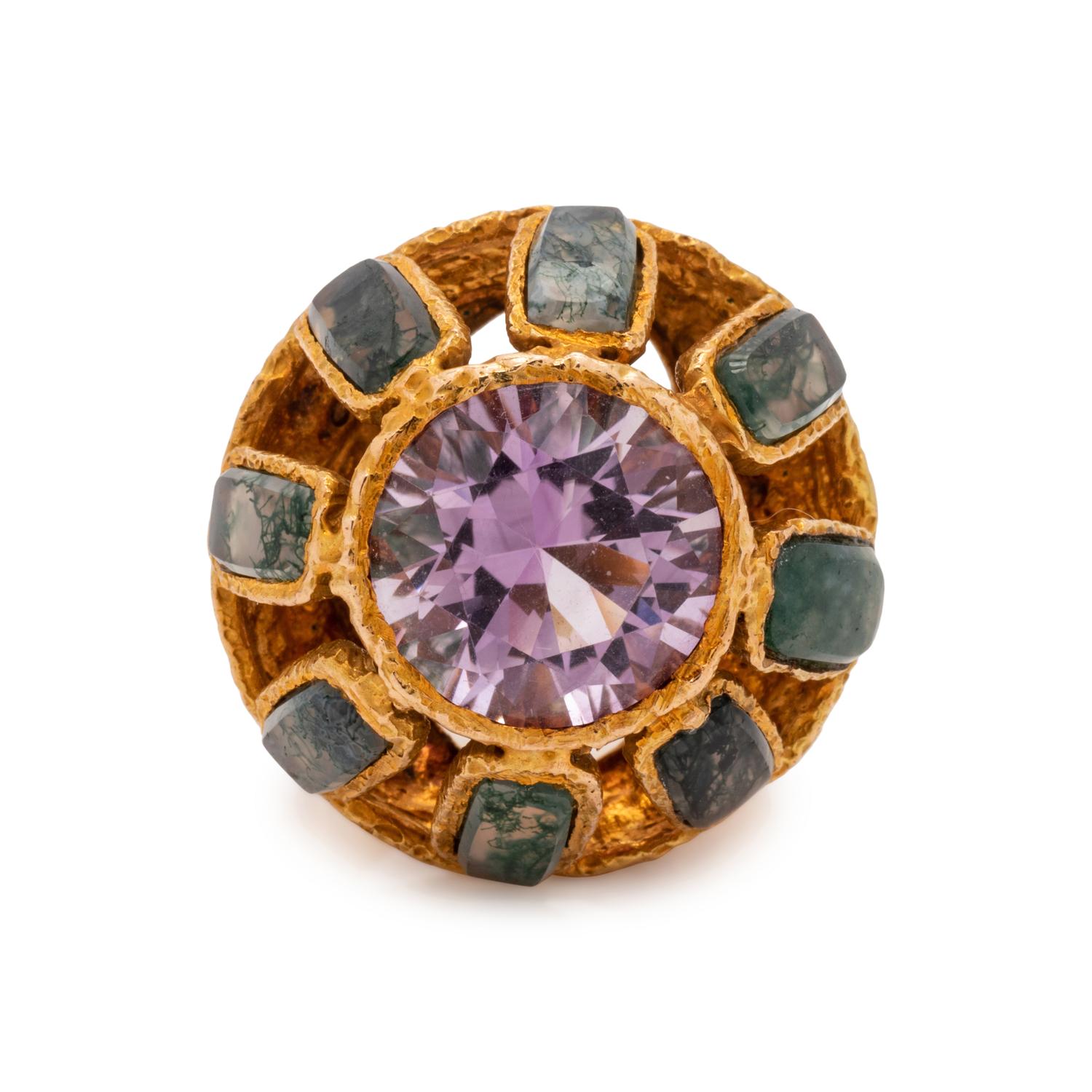 YELLOW GOLD AND MULTIGEM RING