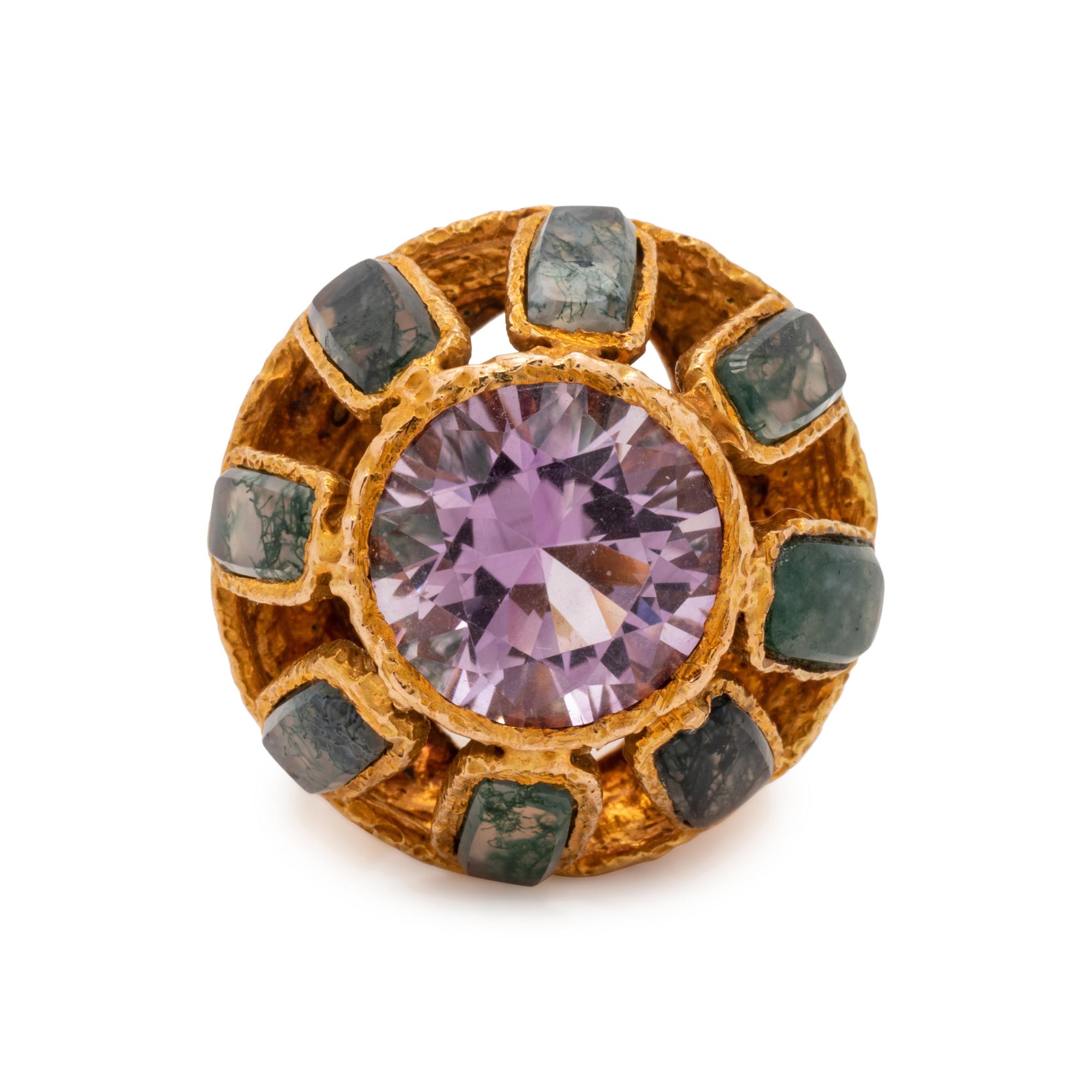 YELLOW GOLD AND MULTIGEM RING