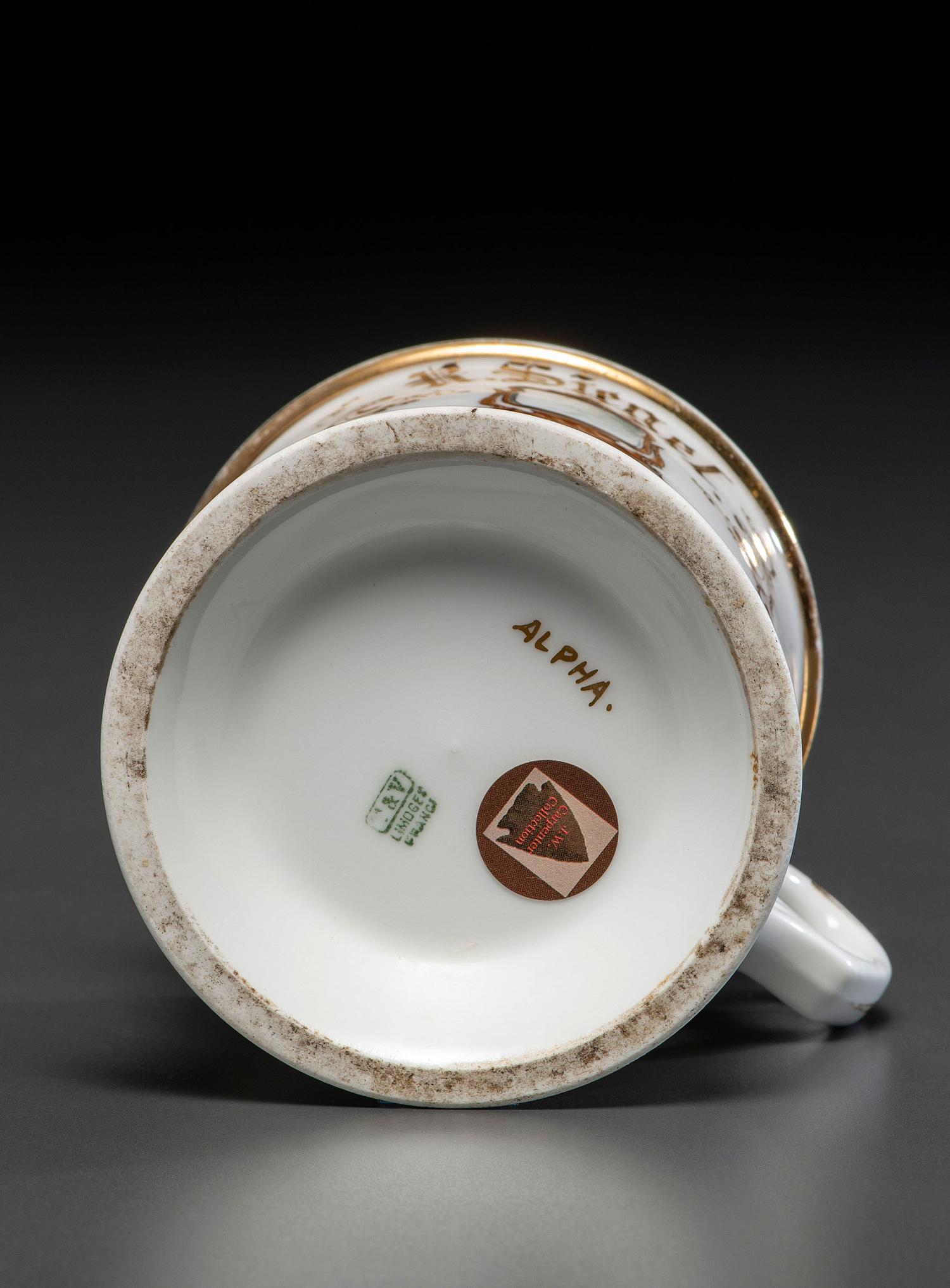 A Furniture Maker or Salesman's Porcelain Occupational Shaving Mug