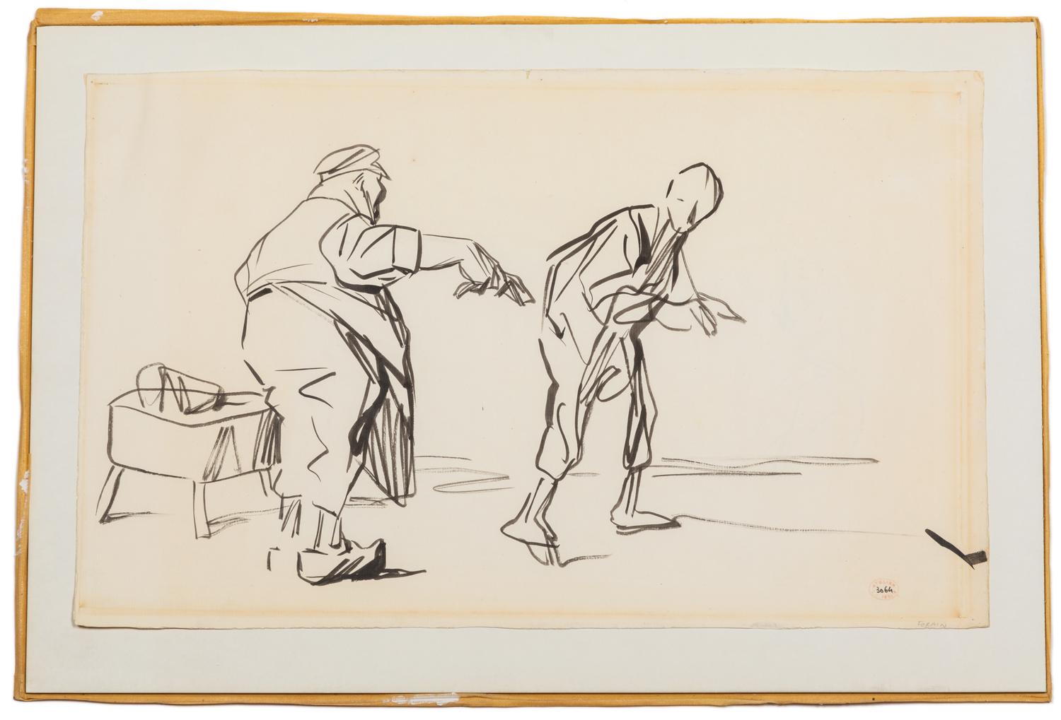 Jean-Louis Forain, (French, 1852-1931), A group of four works: Woman with a Candle, Woman with Fan, Untitled, and Untitled
