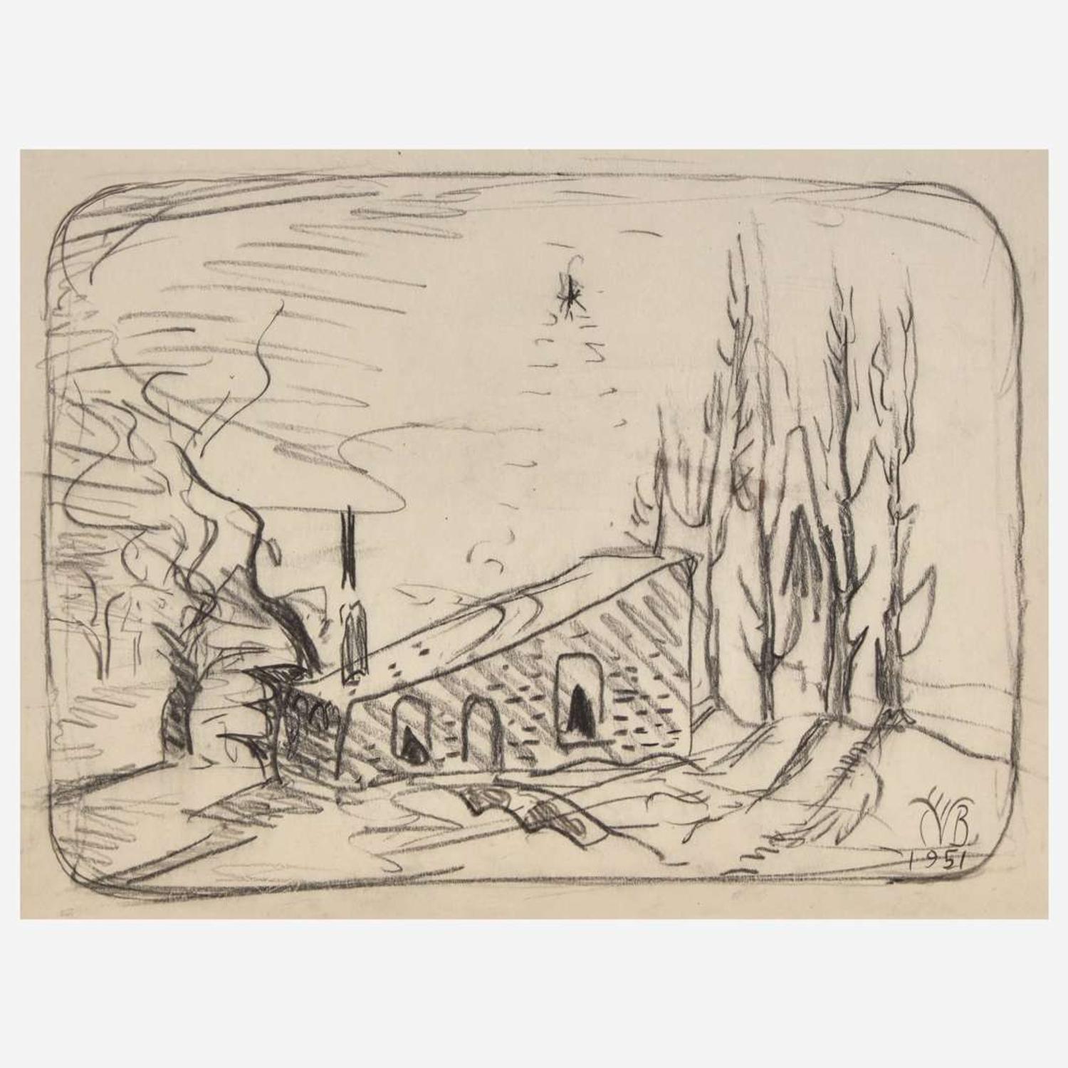 Charles Burchfield (American, 1893–1967) Transcription from Christmas Eve