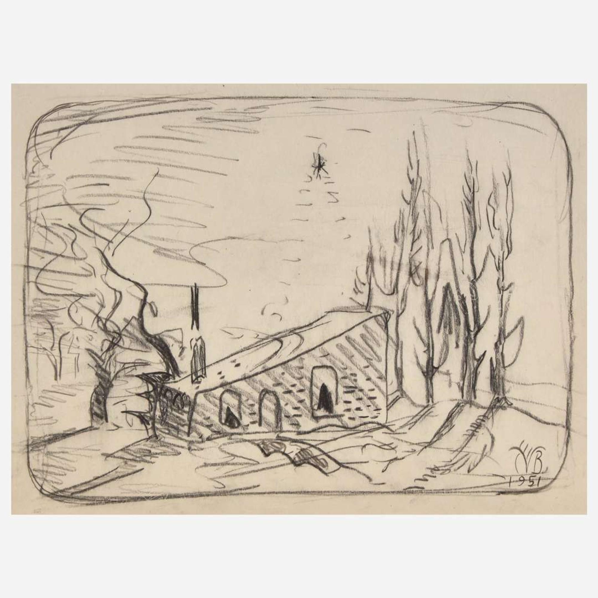Charles Burchfield (American, 1893–1967) Transcription from Christmas Eve