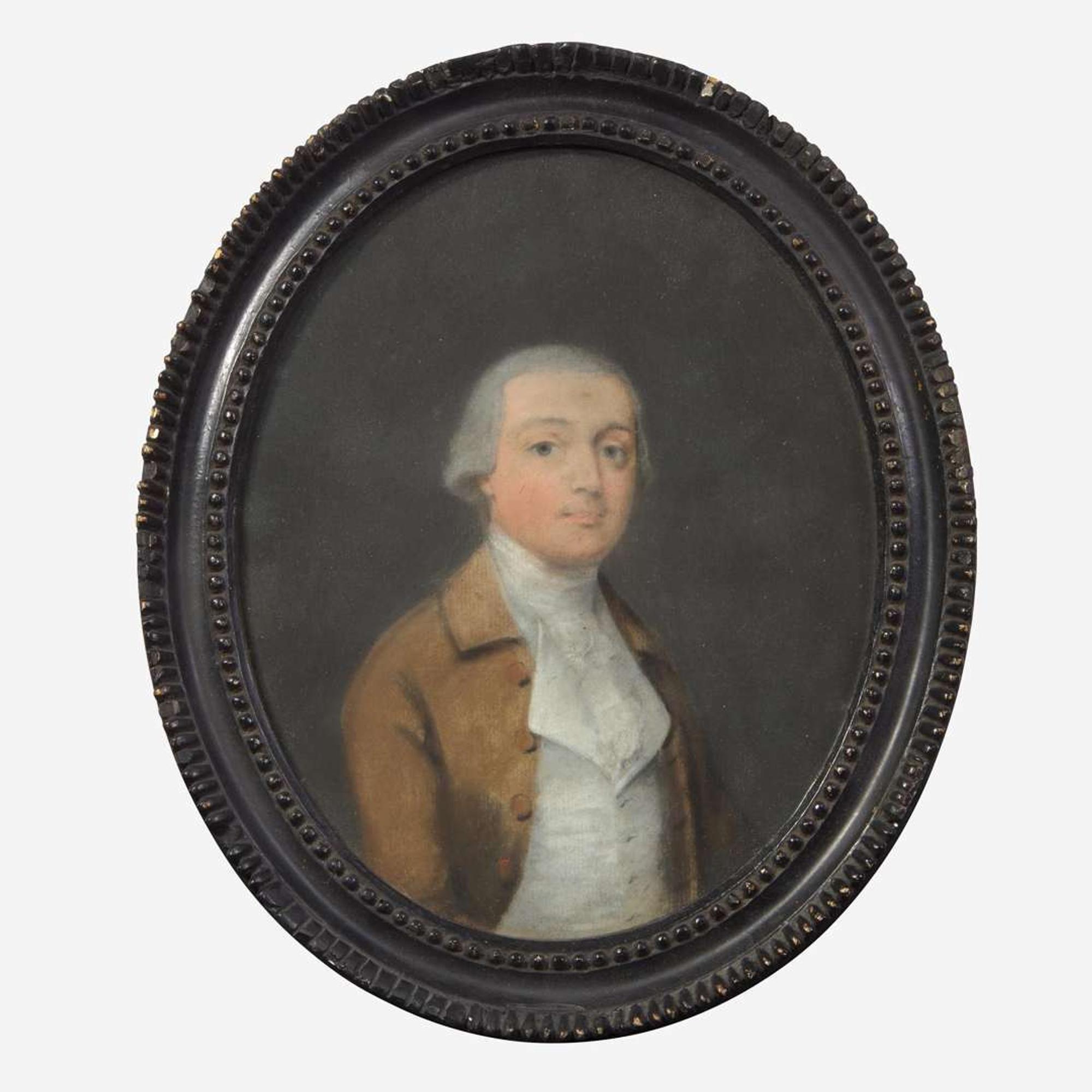 Attributed to the Sharples Family Two Portraits: A Father and Son