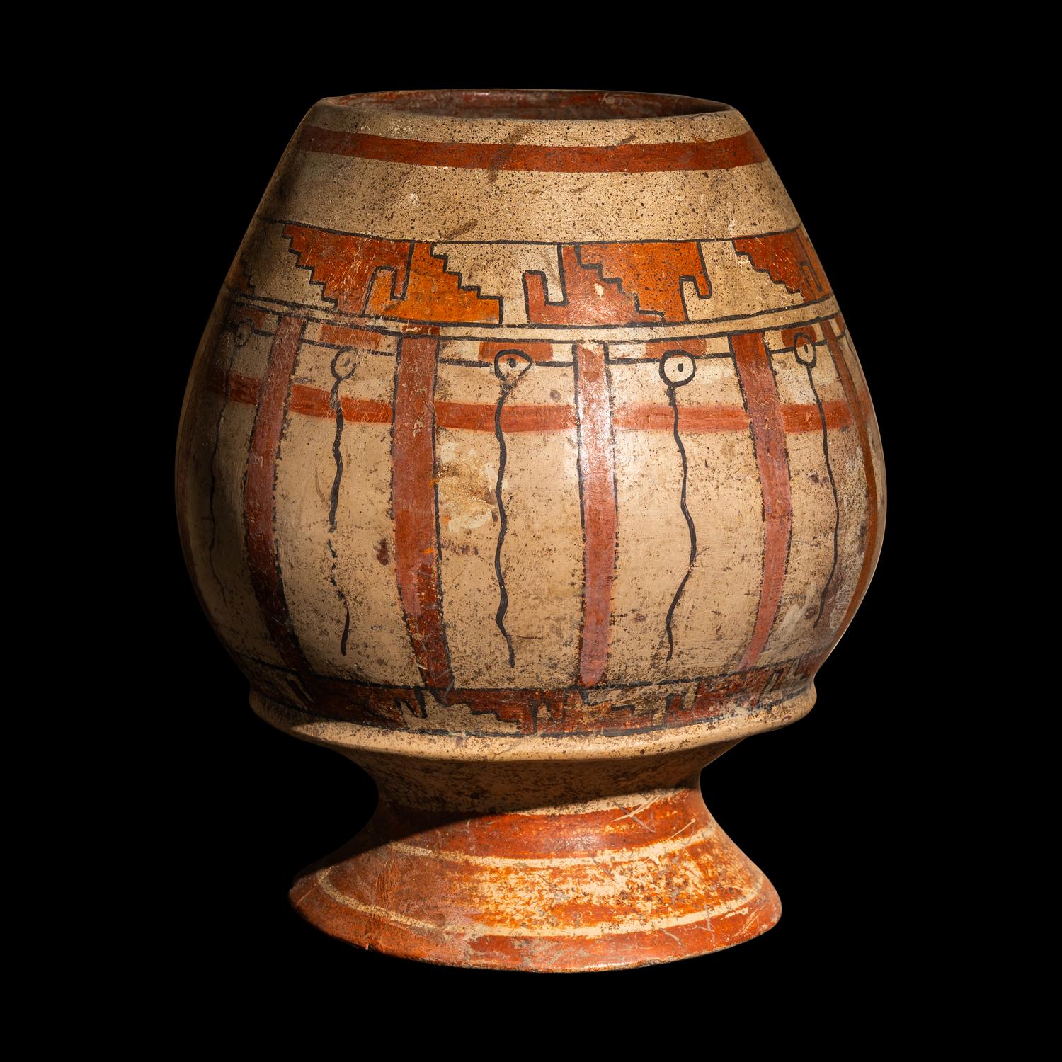 A Nicoya Polychrome Pedestal Jar