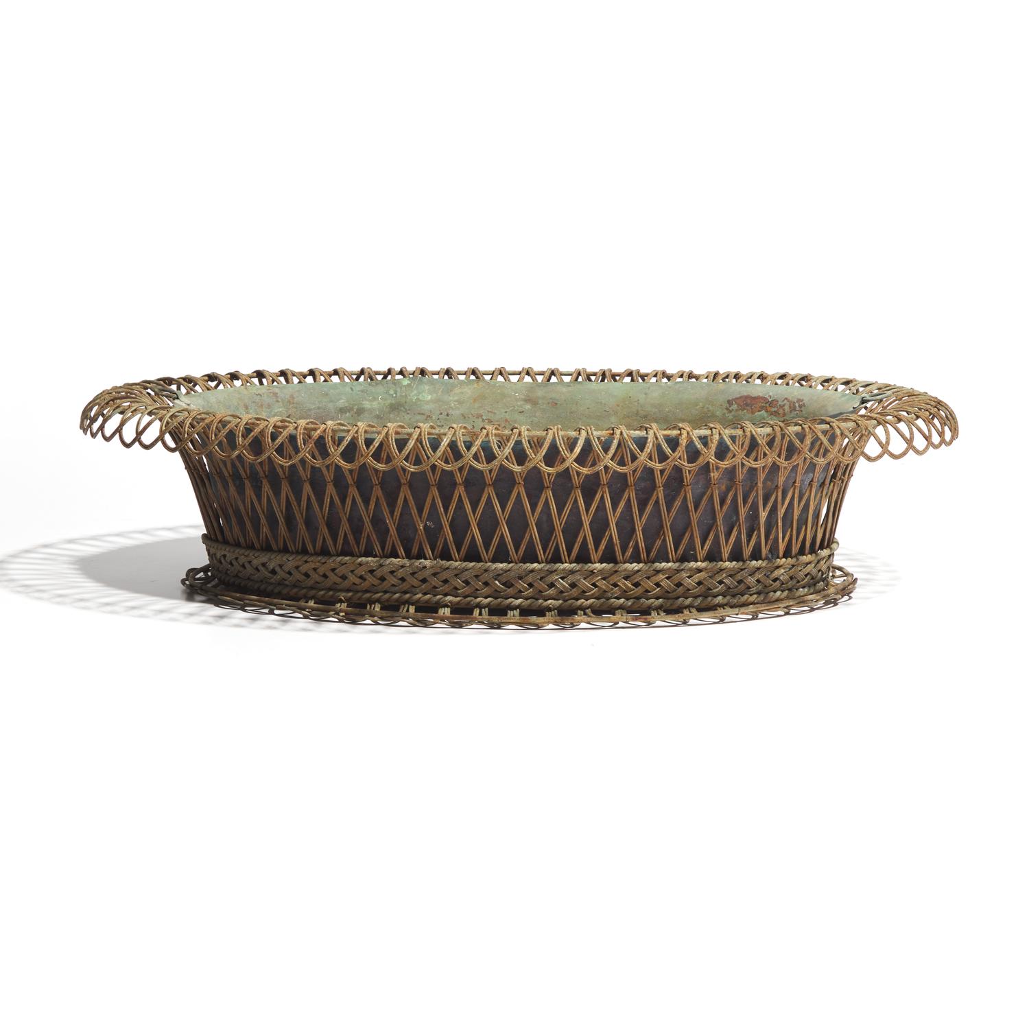 An Iron Wirework Urn
