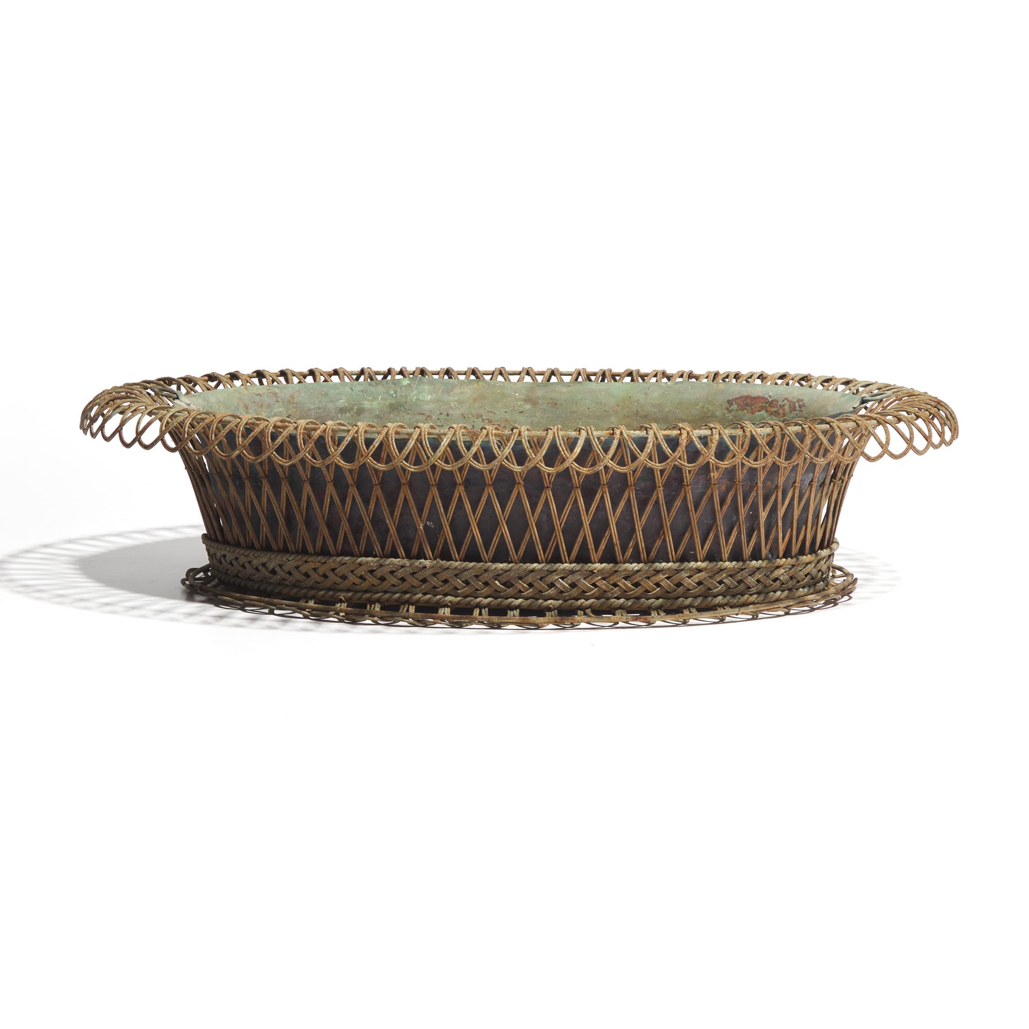 An Iron Wirework Urn