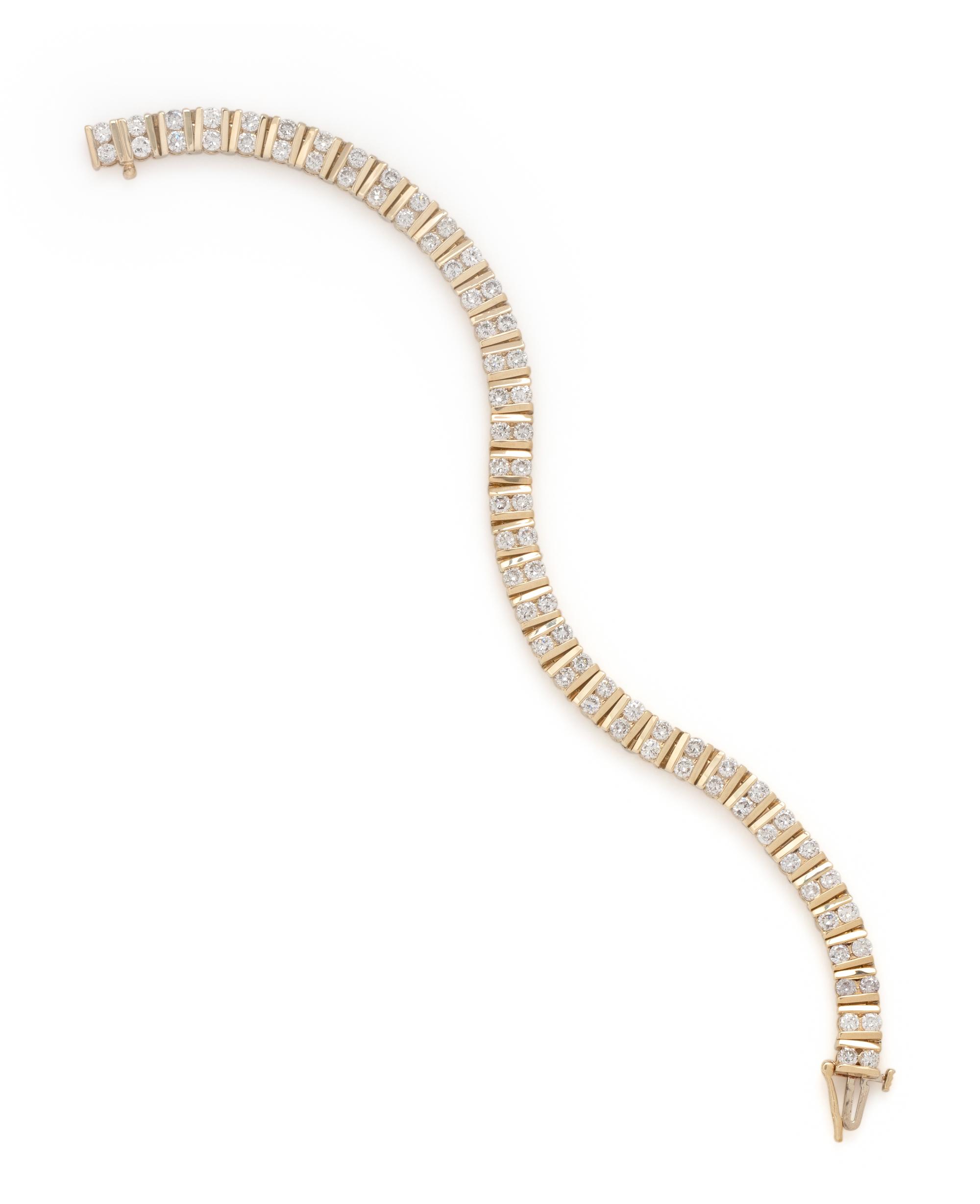 YELLOW GOLD AND DIAMOND BRACELET