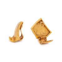 YELLOW GOLD EARCLIPS