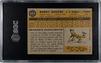 A 1960 Topps Sandy Koufax Baseball Card No. 343 (SGC 4.5 VG/EX+)