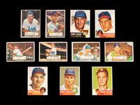 A Group of 11 1952 and 1953 Topps Baseball Cards (Including Andy Pafko 1952 Card No. 1),