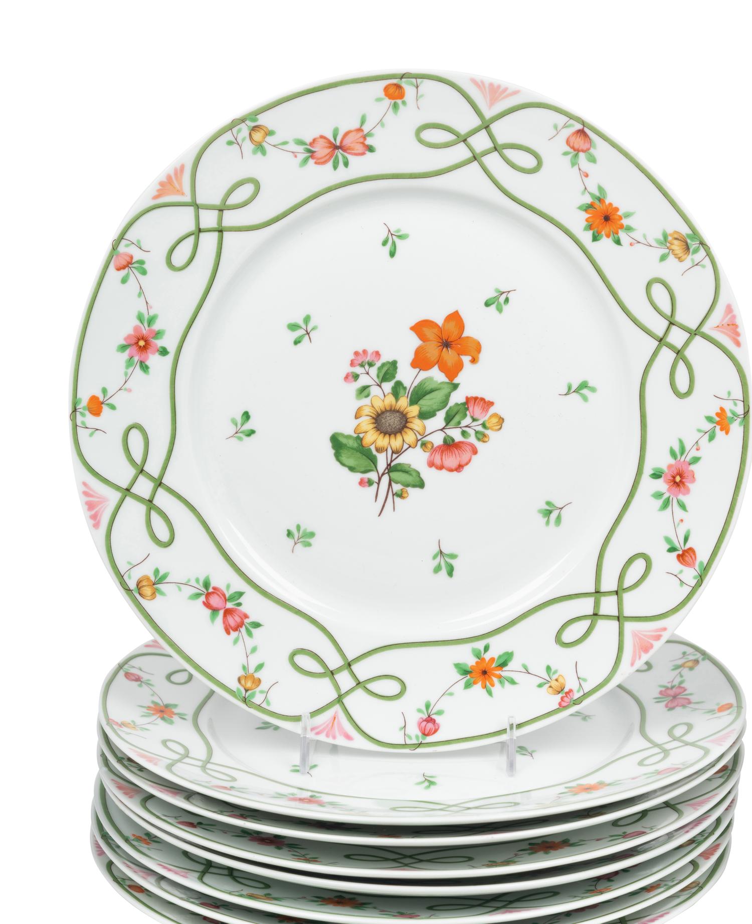 A Raynaud-Limoges Guirlandes Porcelain Dinner Service