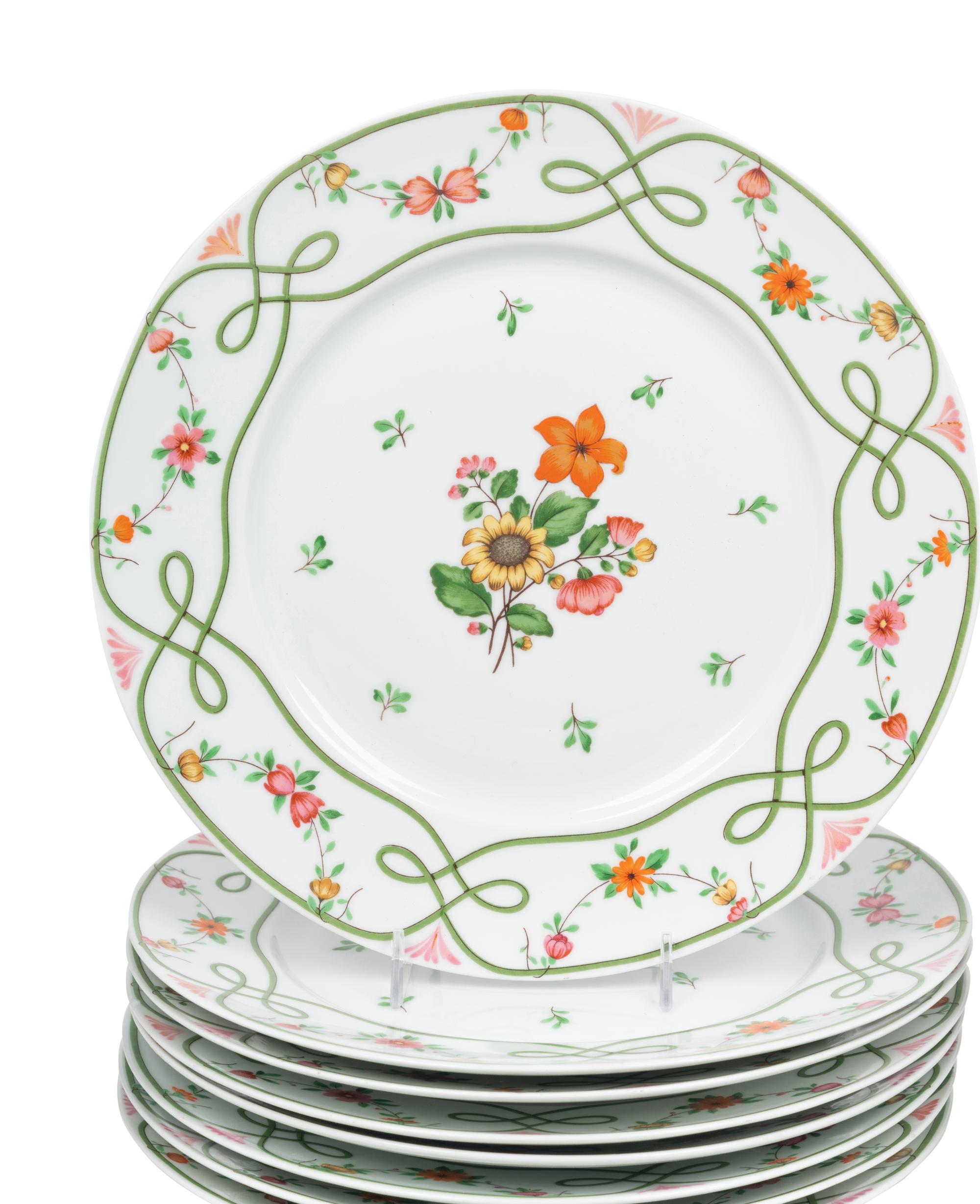 A Raynaud-Limoges Guirlandes Porcelain Dinner Service