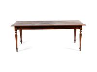 A Country Stained Wood Dining Table
