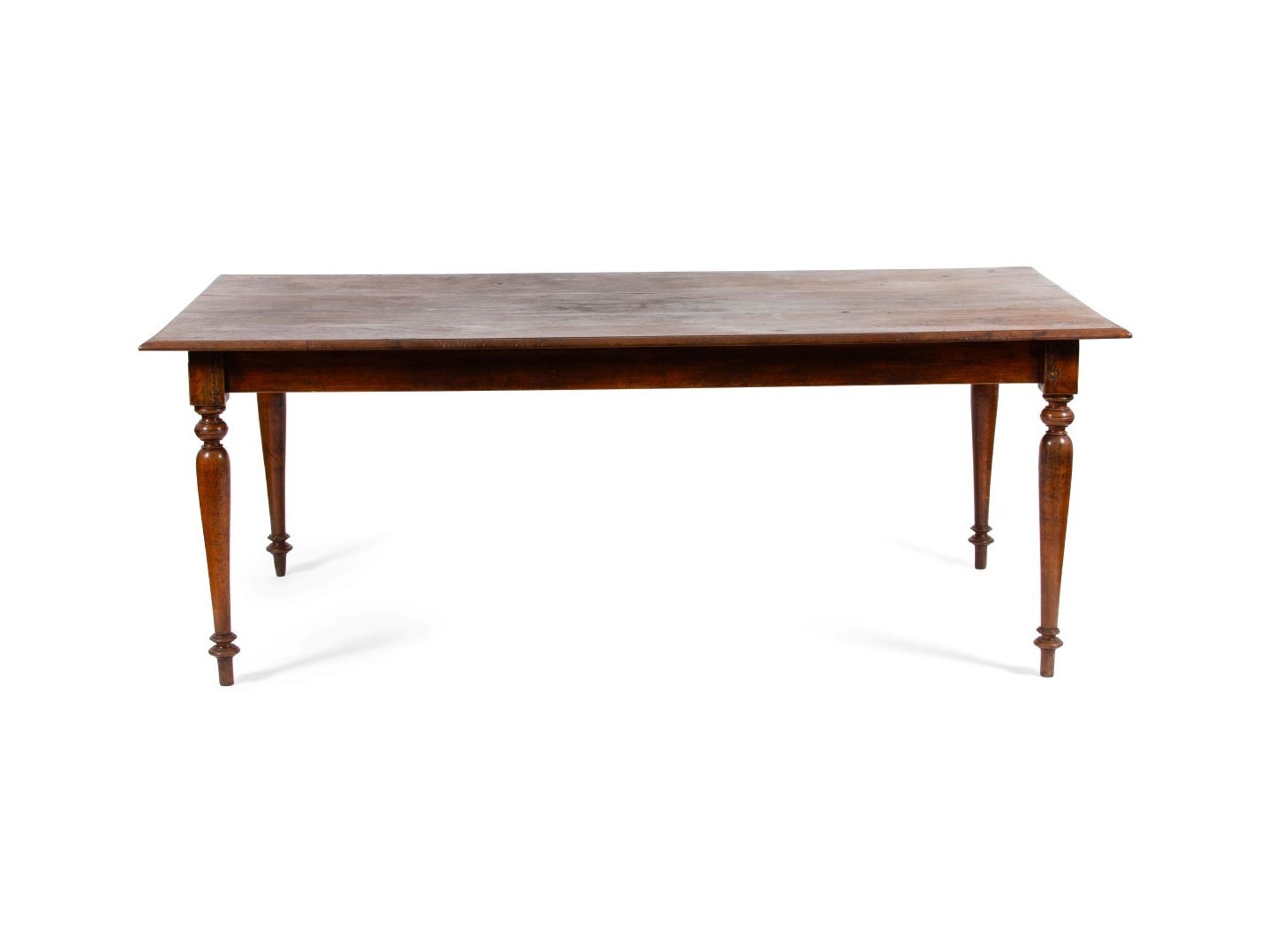 A Country Stained Wood Dining Table